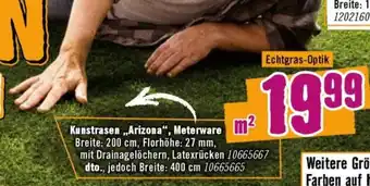 Hornbach Kunstrasen Arizona Meterware Angebot