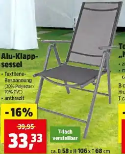 Thomas Philipps Alu-Klapp- sessel Angebot