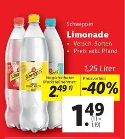 Lidl Schweppes Limonade Angebot