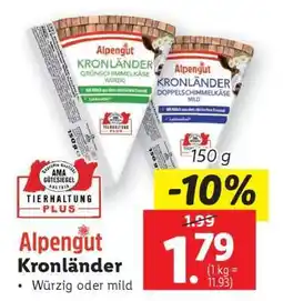 Lidl Alpengut Kronländer Angebot