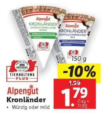 Lidl Alpengut Kronländer Angebot
