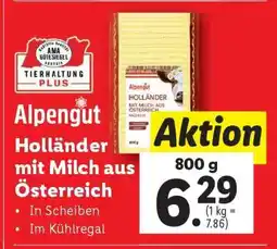 Lidl Alpengut Holländer mit Milch aus Österreich Angebot