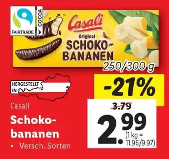 Lidl Casali Schoko-bananen Angebot