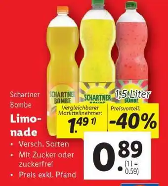 Lidl Schartner Bombe Limonade Angebot