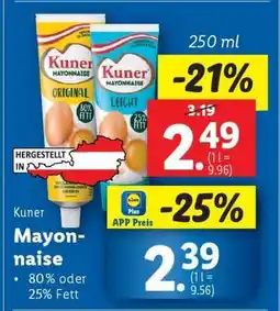 Lidl Kuner Mayonnaise Angebot