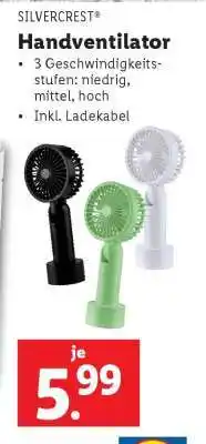 Lidl SILVERCREST Handventilator Angebot