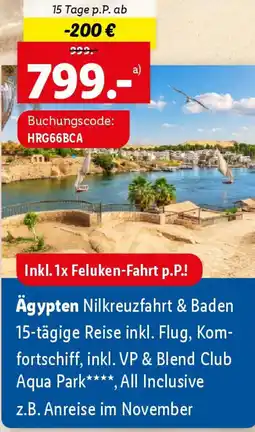 Lidl Ägypten Nilkreuzfahrt & Baden Angebot