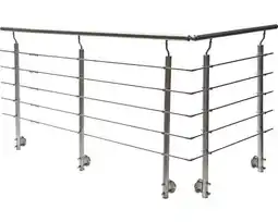Hornbach Pertura Geländer-Komplettset Hestia L-Form Edelstahl mit Rundstäbenfür Seitenmontage B: 4 m Angebot