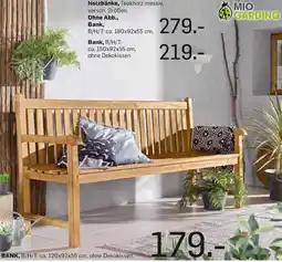 Möbel Ludwig Holzbänke, Teakholz massiv Angebot