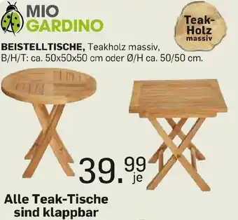 Möbel Ludwig BEISTELLTISCHE, Teakholz massiv Angebot