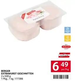 Transgourmet Berger extrawurst geschnitten Angebot