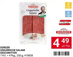 Transgourmet Sorger ungarische salami geschnitten Angebot