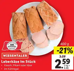 Lidl Leberkäse im Stück Angebot