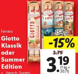 Lidl Giotto Klassik oder Summer Edition Angebot