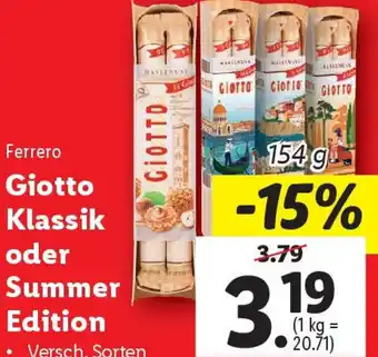 Lidl Giotto Klassik oder Summer Edition Angebot