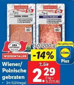 Lidl Wiener/ Polnische gebraten Angebot