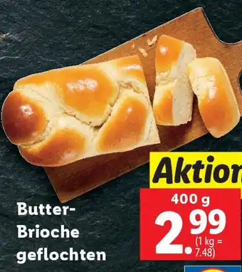Lidl Butter- Brioche geflochten Angebot