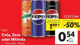 Lidl Cola, Zero oder Mirinda Angebot