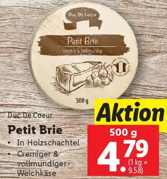 Lidl Petit Brie Angebot