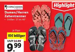Lidl Damen/Herren Zehentrenner Angebot