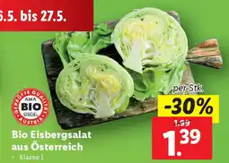 Lidl Bio Eisbergsalat aus Österreich Angebot