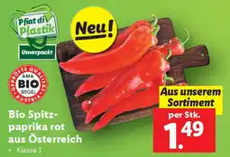 Lidl Bio Spitz- paprika rot aus Österreich Angebot
