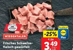 Lidl Frisches Schweine- fleisch gewürfelt Angebot