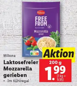 Lidl lactose Mozzarella gerieben Angebot