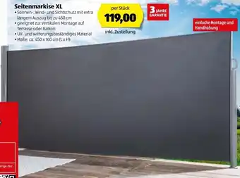 Hofer Seitenmarkise XL 450x160 cm Angebot
