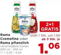 Unimarkt Rama Cremefine oder Rama pflanzlich Angebot