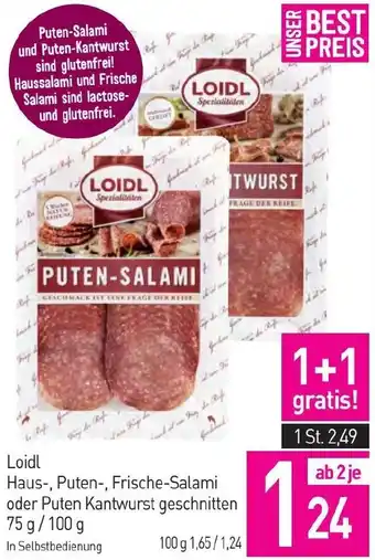 Sutterlüty Haus-, Puten-, Frische-Salami Angebot