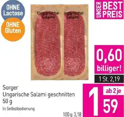 Sutterlüty Sorger Ungarische Salami geschnitten Angebot