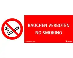 Hornbach Warnschild Rauchen verboten 80x210 mm, zum Kleben Angebot