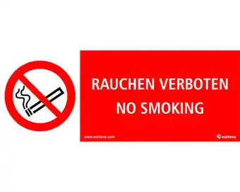 Hornbach Warnschild Rauchen verboten 80x210 mm, zum Kleben Angebot