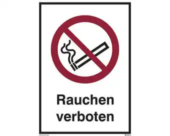 Hornbach Warnschild Rauchen verboten 210x148 mm, Kunststoff Angebot