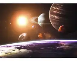 Hornbach Fototapete Papier Solar Systems Metalleffekt 350 x 260 cm Angebot