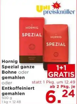 Unimarkt Hornig Spezial ganze Bohne Angebot