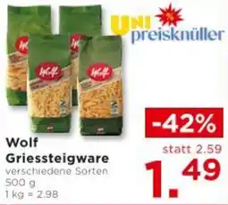 Unimarkt Wolf Griessteigware Angebot