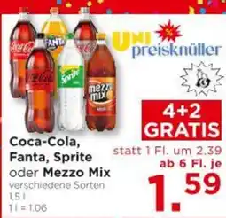 Unimarkt Coca-Cola, Fanta, Sprite oder Mezzo Mix Angebot