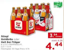 Unimarkt Stiegl Goldbräu oder Hell 6er-Träger Angebot