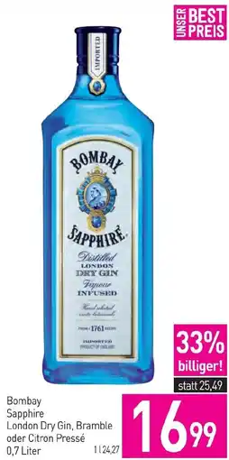 Sutterlüty Bombay Sapphire Angebot