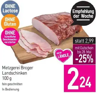 Sutterlüty Metzgerei Broger Landschinken Angebot