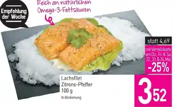Sutterlüty Lachsfilet Zitrone-Pfeffer Angebot