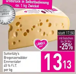 Sutterlüty Sutterlüty's Bregenzerwälder Emmentaler Angebot