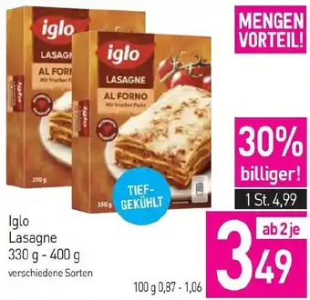 Sutterlüty Iglo Lasagne Angebot