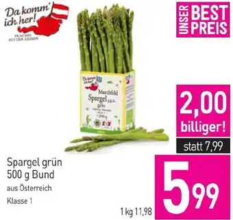 Sutterlüty Spargel grün Angebot