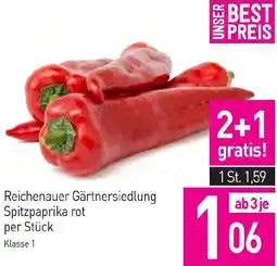Sutterlüty Reichenauer Gärtnersiedlung Spitzpaprika rot Angebot