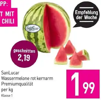 Sutterlüty SanLucar Wassermelone rot kernarm Premiumqualität Angebot