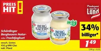 Nah&Frisch Schärdinger Bergbauern Natur- oder Fruchtjoghurt Angebot
