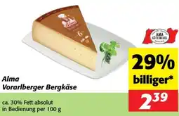 Nah&Frisch Alma Vorarlberger Bergkäse Angebot